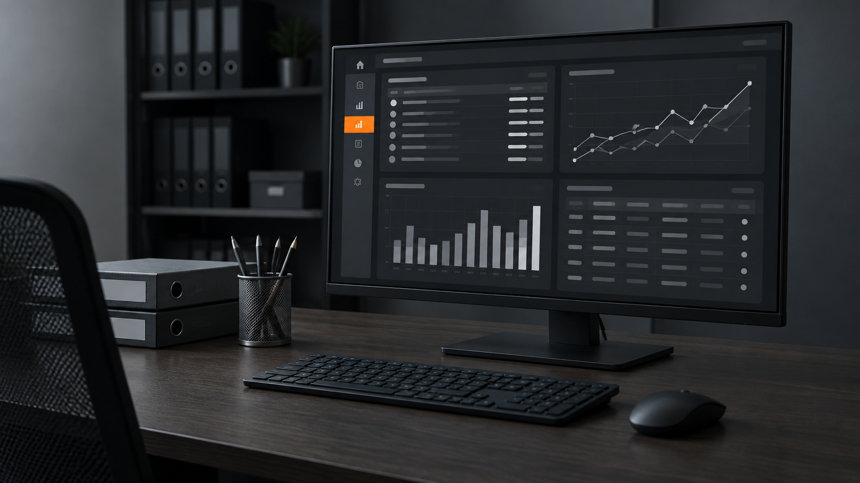 Panel de gestión de un ERP en el puesto de trabajo